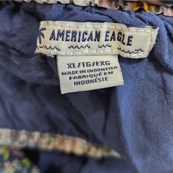 American Eagle Micro Floral Mixed Media Cropped Bralett Cami Tube Top Womens XL - Picture 8 of 10